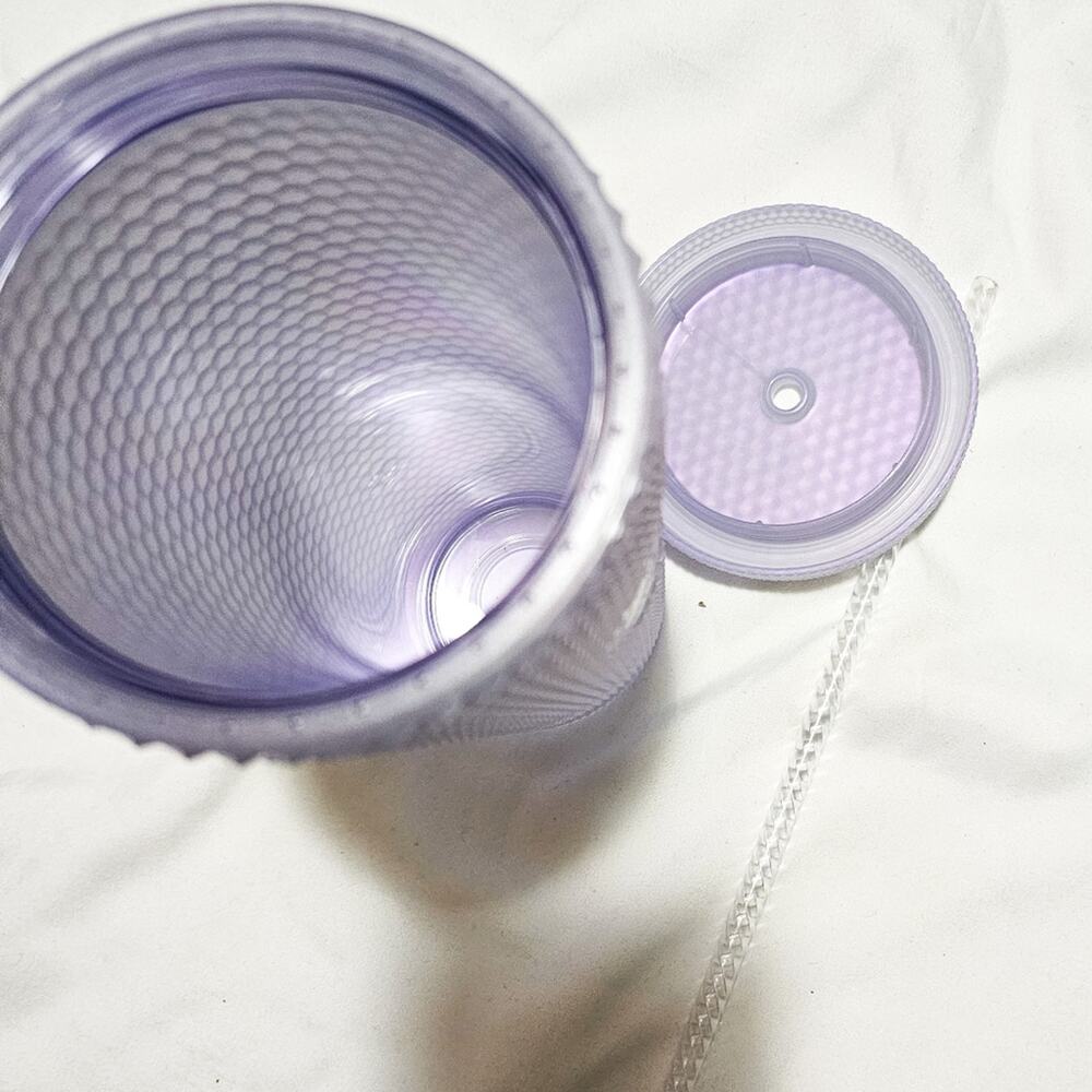 Starbucks New RARE Icy Lilac Iridescent Holiday 2021 Studded 24 oz Venti tumbler - Picture 8 of 12